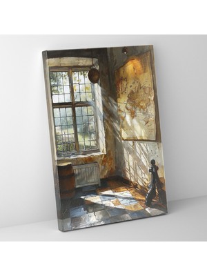Popcasso Vermeer Tarzı Duvar Sanatı Kanvas Tablo