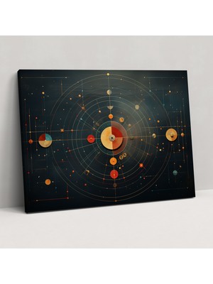 Popcasso Geometrik Sanat ile Burçlar Kanvas Tablo