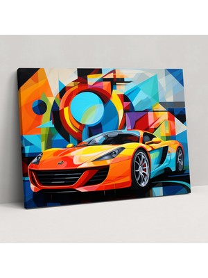Popcasso Ferrari Temalı Kanvas Tablo