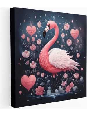 Popcasso Sevimli Flamingo Motifli Duvar Tablosu