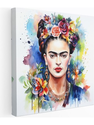 Popcasso Frida Kahlo Figürlü Kanvas Tablo