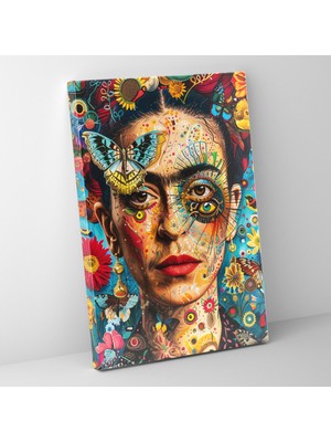 Popcasso Frida Kahlo Tarzı Kanvas Duvar Tablosu