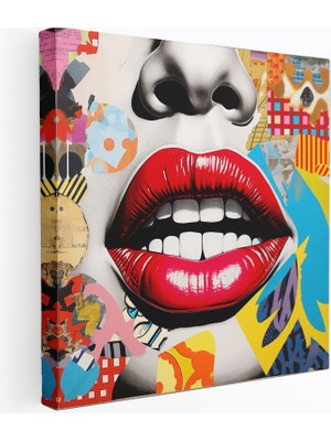 Popcasso Füzyon Pop Art Öpücük Duvar Tablosu