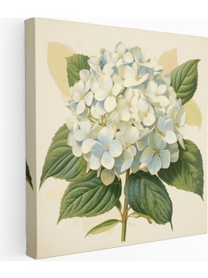 Popcasso Vintage Orkide Desenli Kanvas Tablo