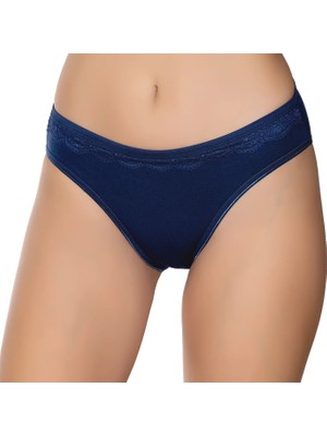 Gümüş 6021 12'li Kadın Likralı Beli Dantelli Bikini