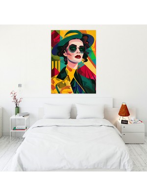 Popcasso Art Deco Tarzı Retro Modern Kanvas Tablo