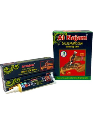 Aesco 12 Adet Al Najam Siyah Tüp Kına 30GR