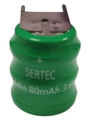 Aesco Sertec - 3.6V 3S1P 80 Mah 3 Pin Nı-Mh Buton Pil