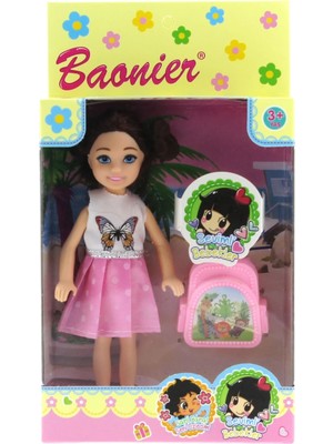 MEGA Baonier Beyaz Kelebek Elbiseli Bebeğim Seyahatte