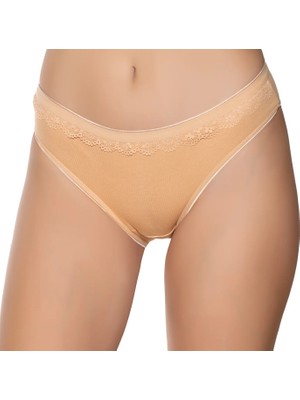 Gümüş 6021 12'li Kadın Likralı Beli Dantelli Bikini