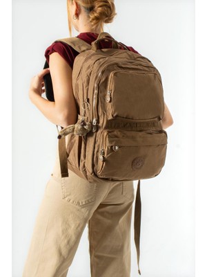 Baginn Unisex Okul Çantası Lise Ortaokul Üniversite Sırt Çantası 43*30 cm Klinkır Hafif Kumaş Çok Cepli 2h