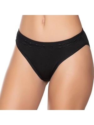Gümüş 6021 12'li Kadın Likralı Beli Dantelli Bikini