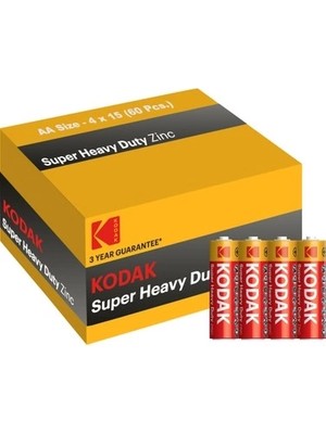 Aesco Kodak Aa Pil Super Heavy Duty Çinko Karbon Kalem Pil 60