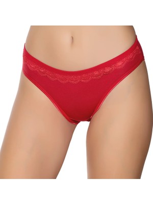 Gümüş 6021 12'li Kadın Likralı Beli Dantelli Bikini