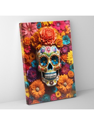 Popcasso Şeker Kafalar Los Muertos Kanvas Tablo