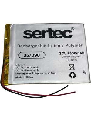 Aesco Sertec 357090 3.7V 2500 Mah Li-Polymer Pil (DEVRELI/1.5A)