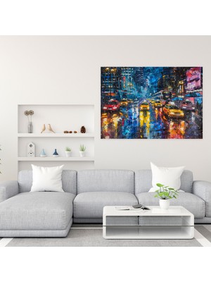 Popcasso Afremov Tarzı Kanvas Duvar Tablosu Sanatı