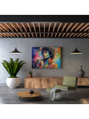 Popcasso Psikedelik Sanat Detaylarıyla Michael Jackson Kanvas Tablo