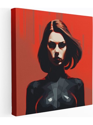 Popcasso Minimalist Black Widow Temalı Kanvas Tablo
