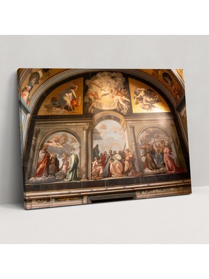 Popcasso Michelangelo Dini Temalı Kanvas Tablo
