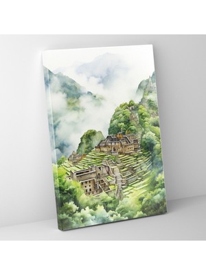 Popcasso Machu Picchu Inka Medeniyeti Manzarası Kanvas Tablo
