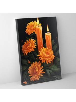 Popcasso Los Muertos Marigold Anma Çiçekleri Kanvas Tablo