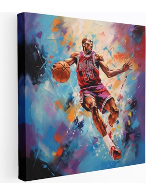 Popcasso Spor Temalı Michael Jordan Kanvas Tablo