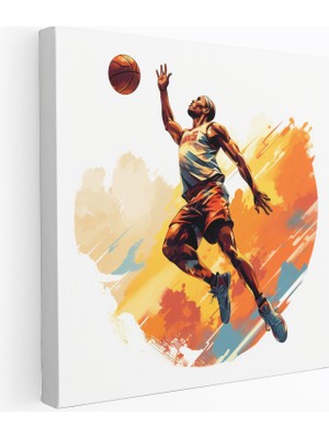 Popcasso Smaç Yapan Kahraman Nba Duvar Tablosu