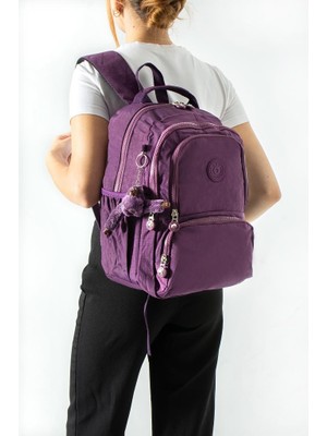 Baginn Unisex Okul Çantası Lise Ortaokul Üniversite Sırt Çantası 40*30 cm Hafif Klinkır Kumaş Çok Cepli 4h