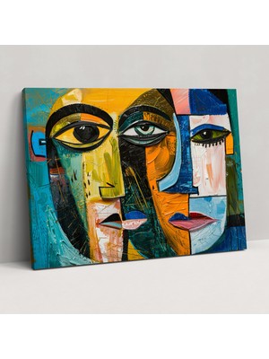 Popcasso Soyut Sanat Temalı Kanvas Duvar Tablosu