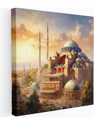 Popcasso Ayasofya Mimari Detayları Kanvas Tablo