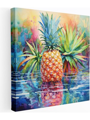 Popcasso Tropikal Ananas Kanvas Tablo