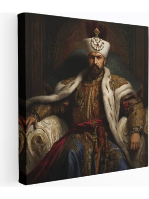 Popcasso Osmanlı Imparatorluğu Portresi Sultan Süleyman Kanvas Tablo