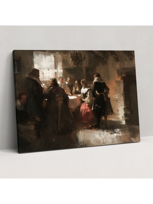 Popcasso Rembrandt Temalı Kanvas Duvar Tablosu