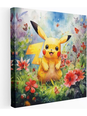 Popcasso Pikachu Su Rengi Kanvas Tablo