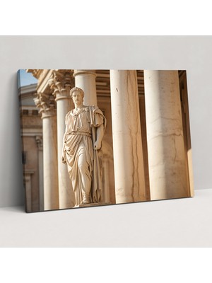 Popcasso Klasik Roma Heykeli Dekoratif Kanvas Tablo