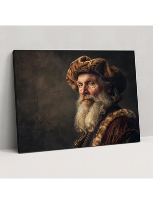 Popcasso Klasik Portre Leonardo Da Vinci Kanvas Duvar Tablosu