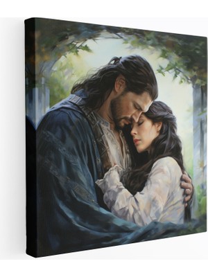 Popcasso Aragorn ve Arwen Figürleriyle Yüzüklerin Efendisi Kanvas Tablo