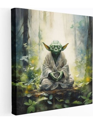 Popcasso Suluboya Yoda Manzarası Duvar Tablosu