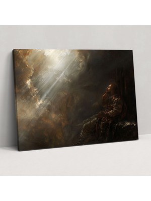 Popcasso Rembrandt Tarzında Incil Sahnesi Kanvas Tablo