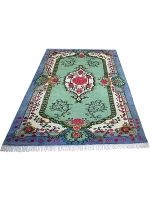 Kilim Antik El Dokuma Güllü Çiçekli Kütahya Yün Halı 1648 - Yeni - Çok Renkli