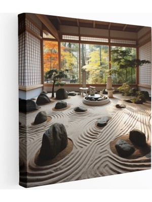 Popcasso Zen Bahçesi Temalı Kanvas Tablo