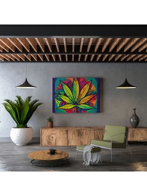 Popcasso Bitki Temalı Ifade Kanvas Tablo - Otantik Grafik Tasarım