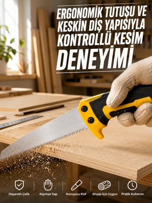 Enco Store Düz Bıçaklı Budama Testeresi Kılıflı Güvenli Tasarım