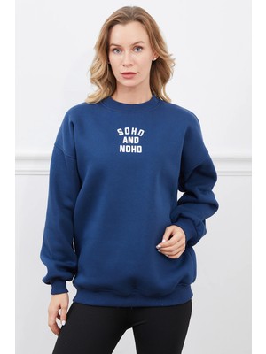 FullaModa Soho And Noho Baskılı Sweatshirt