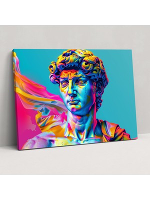 Popcasso Canlı Rönesans Temalı Michelangelo Kanvas Tablo