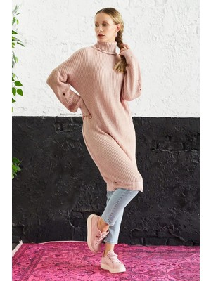 FullaModa Balıkçı  Yaka Triko Tunik