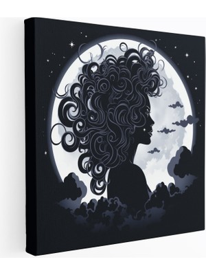 Popcasso Minimalist Şıklık ve Gizem Temalı Medusa Silueti Duvar Tablosu