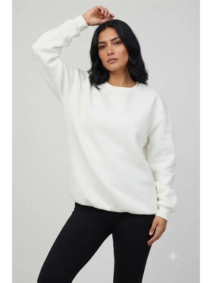 FullaModa 3 Iplik Basic Crop Sweatshirt