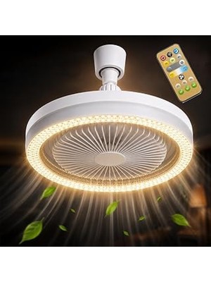 Empressco Modern Kristal Tavan Lambası ve Vantilatör, Uzaktan Kumandalı, LED Işık